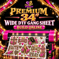 Premium 34" Wide DTF Gang Sheet - Build Online